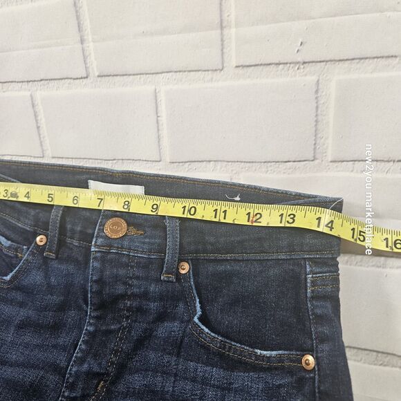 LOFT Made and Loved Skinny Jeans Women's 27/4 Dark blue Mid Rise Dark Wash - Picture 7 of 11